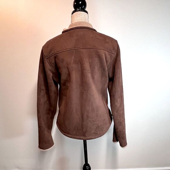 Moxie Equestrian Cavalero Techno Faux Suede Sherpa Stable Jacket Sz M - Picture 9 of 11